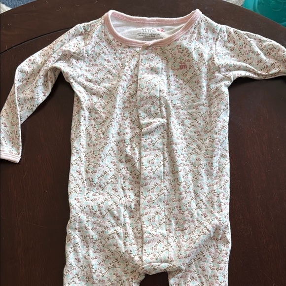 Magnetic Me Pink Floral Baby Footie - Picture 1 of 6